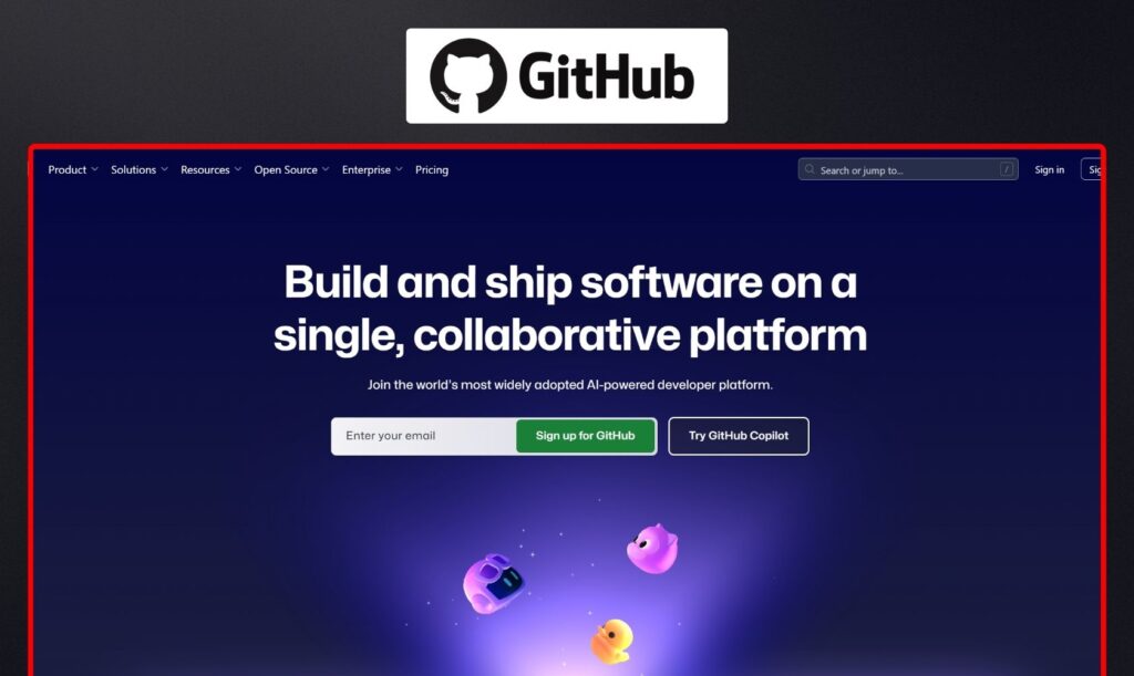 Image showing "Github"