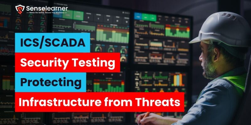 An engineer using text overlay to monitor several industrial control system panels in order to encourage ICS/SCADA security testing and infrastructure defense against threats.