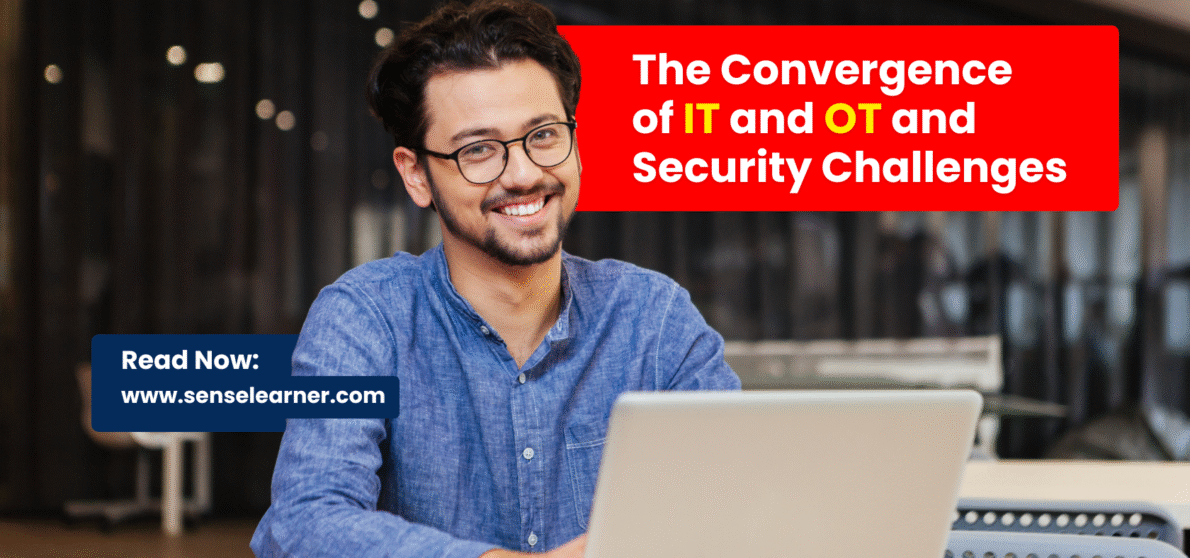 A professional working on a laptop, representing the convergence of IT and Operational Technology systems