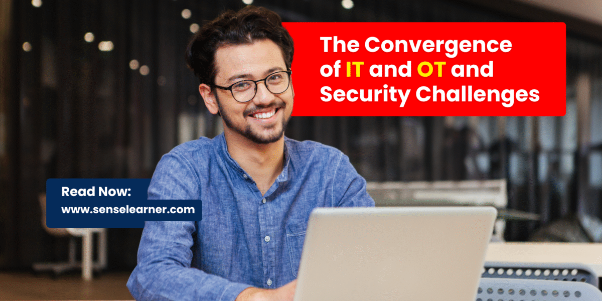 A professional working on a laptop, representing the convergence of IT and Operational Technology systems